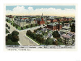 Worcester, Massachusetts - Aerial View of City Hospital Poster