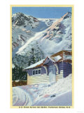Tuckerman Ravine, NH - View of a US Forest Service Ski Shelter Posters