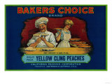 Bakers Choice Peach Label - San Francisco, CA Posters