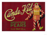 Cande Kid Pear Crate Label - Medford, OR Poster