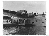 Boeing Pan American Trans-Ocean Clipper Loading Photograph - Pacific Islands Prints Boeing Pan American Trans-Ocean Clipper Loading Photograph - Pacific Islands Prints