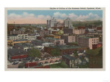 Spokane, WA - Skyline View of Downtown Poster