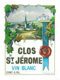 Clos St. Jermoe Wine Label - Europe Poster