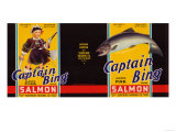 Captain Bing Brand Salmon Label - Seattle, WA Prints