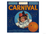 Carnival Orange Label - Anaheim, CA Posters