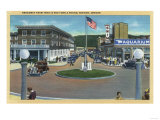 Seaside, Oregon - Broadway from Trail's End Turn-A-Round Prints