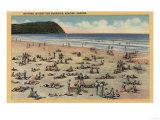 Seaside, Oregon - Bathing in Suft and Sunshine Poster