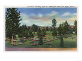 Spokane, Washington - Upper Terrace View of Greenwood Cemetery Posters