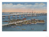 St. Augustine, FL - View of Bridge of Lions & Ocean Prints St. Augustine, FL - View of Bridge of Lions & Ocean Prints