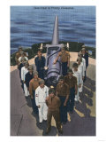 US Navy View - Gun Crew in Victory Formation Print