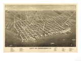 Sandusky, Ohio - Panoramic Map Prints