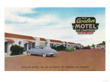 Exterior View of Avalon Motel - Fresno, CA Prints