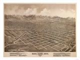 Salt Lake City, Utah - Panoramic Map Prints