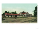 Exterior View of the Southern Pacific Railroad Depot - Burlingame, CA Photo