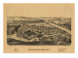 Schaghticoke, New York - Panoramic Map Print