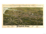 Stamford, Connecticut - Panoramic Map Prints