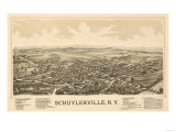 Schuylerville, New York - Panoramic Map Posters