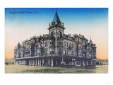 Exterior View of Hughes Hotel - Fresno, CA Prints