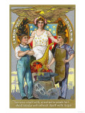 Labor Day Souvenir Laborers with Lady Justice Posters