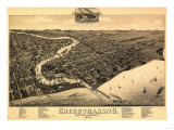 Sheboygan, Wisconsin - Panoramic Map Posters