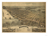 Wyandotte, Michigan - Panoramic Map Prints Wyandotte, Michigan - Panoramic Map Prints