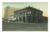 Exterior View of the Bank and Masonic Temple - Burlingame, CA Posters