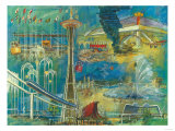 Seattle, Washington - Space Needle World's Fair Seattle Center Poster Posters