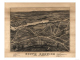 South Berwick, Maine - Panoramic Map Poster