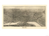 Saint Paul, Minnesota - Panoramic Map Posters