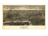 Saint Paul, Minnesota - Panoramic Map Posters