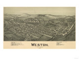 Weston, West Virginia - Panoramic Map Print