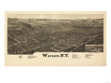 Warsaw, New York - Panoramic Map Poster