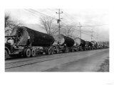 Larson Logging Co with 13 Truck Caravan - Bellingham, WA Kunstdrucke
