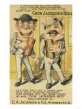 Jackson's Best Chew Advertisement, Happy Pair of Men - Petersburg, VA Posters