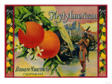 First American Lemon Label - California State Posters