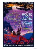 La Route Des Alpes Vintage Poster - Europe Photographie
