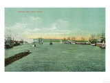 Harbor Scene in Portland, Oregon - Portland, OR Posters