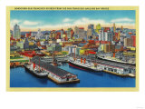 Downtown San Francisco from Bay Bridge - San Francisco, CA Posters Downtown San Francisco from Bay Bridge - San Francisco, CA Posters