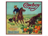 Cowboy Orange Label - Tustin, CA Posters