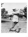 Golfer Ted Ray Swinging a Club Photograph Kunstdrucke