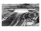Grand Coulee Dam View from Air Photograph - Grand Coulee, WA Posters