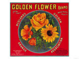 Golden Flower Orange Label - Redlands, CA Posters