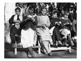 Girls Knitting in Albania Photograph - Albania Posters