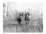 Group on Horseback During a Fox Hunt Photograph - Virginia Prints