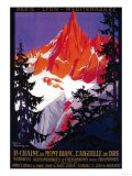La Chaine De Mont-Blanc Vintage Poster - Europe Plakaty