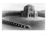 Columbia Gorge View of Vista House Photograph - Columbia Gorge, OR Posters