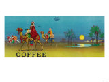 Desert Scene Coffee Label Art