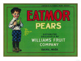 Eatmor Pear Crate Label - Yakima, WA Prints