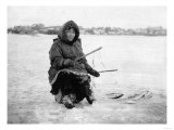 Eskimo Ice Fishing in Nome, Alaska Photograph - Nome, AK Fotografía Eskimo Ice Fishing in Nome, Alaska Photograph - Nome, AK Fotografía