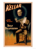 Kellar performing Self Decapitation Magic Poster Kunst